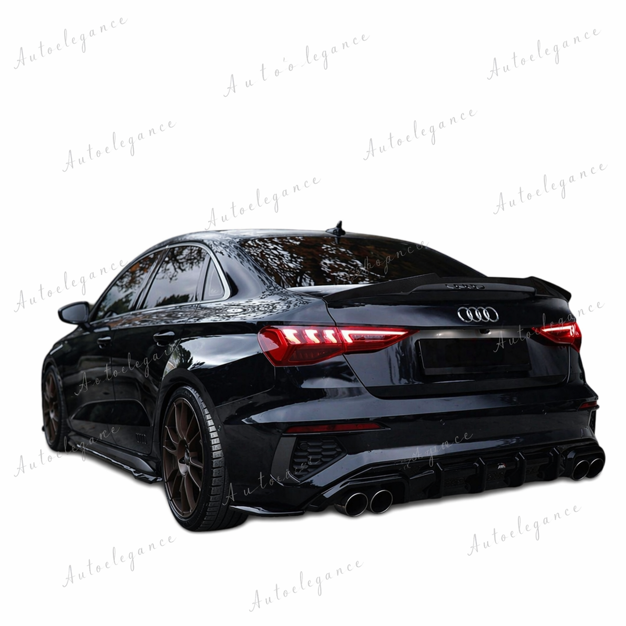🔥ART.7851 DIFFUSORE POSTERIORE PER AUDI A3 S-LINE 8Y FACELIFT BERLINA 🔥