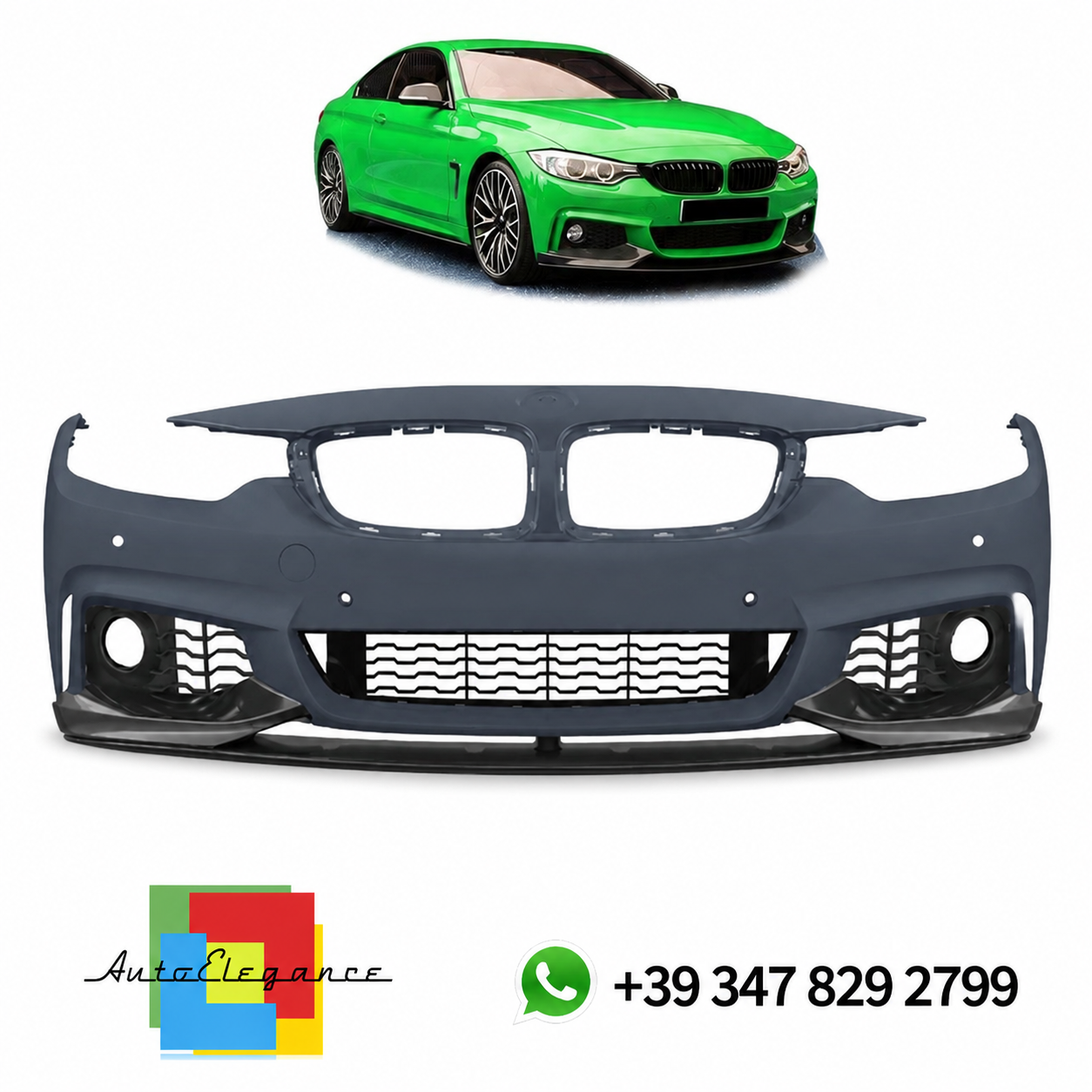👉Paraurti anteriore M-Tech con spoiler adatto per BMWSerie4 F32 F33 F36 13-21👈