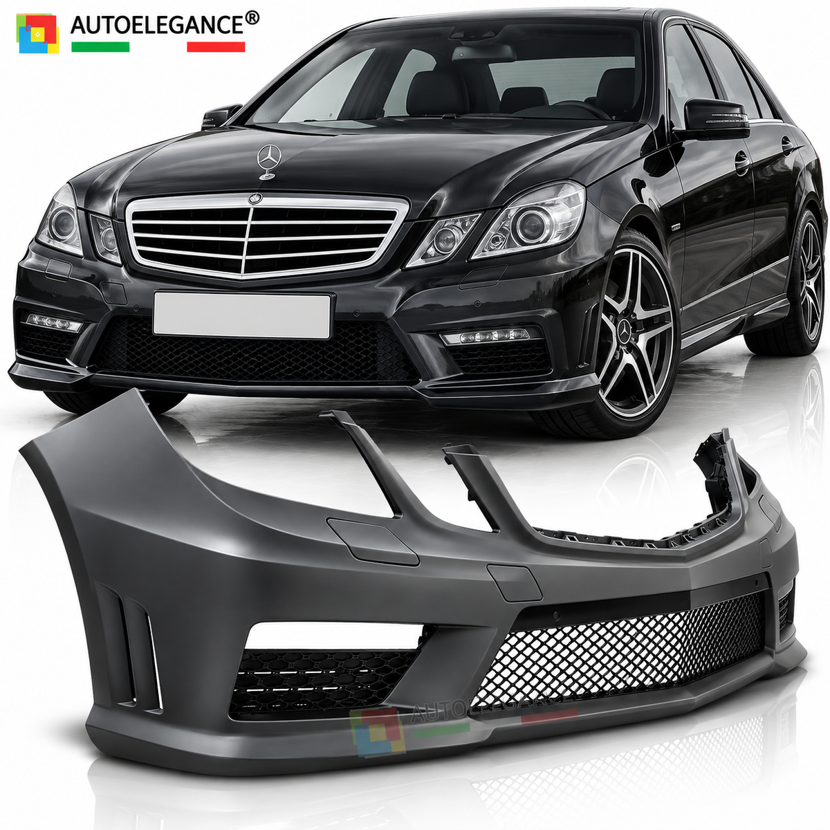 PARAURTI ANTERIORE SPORT ADATTO PER MERCEDES W212 09-13 LOOK AMG
