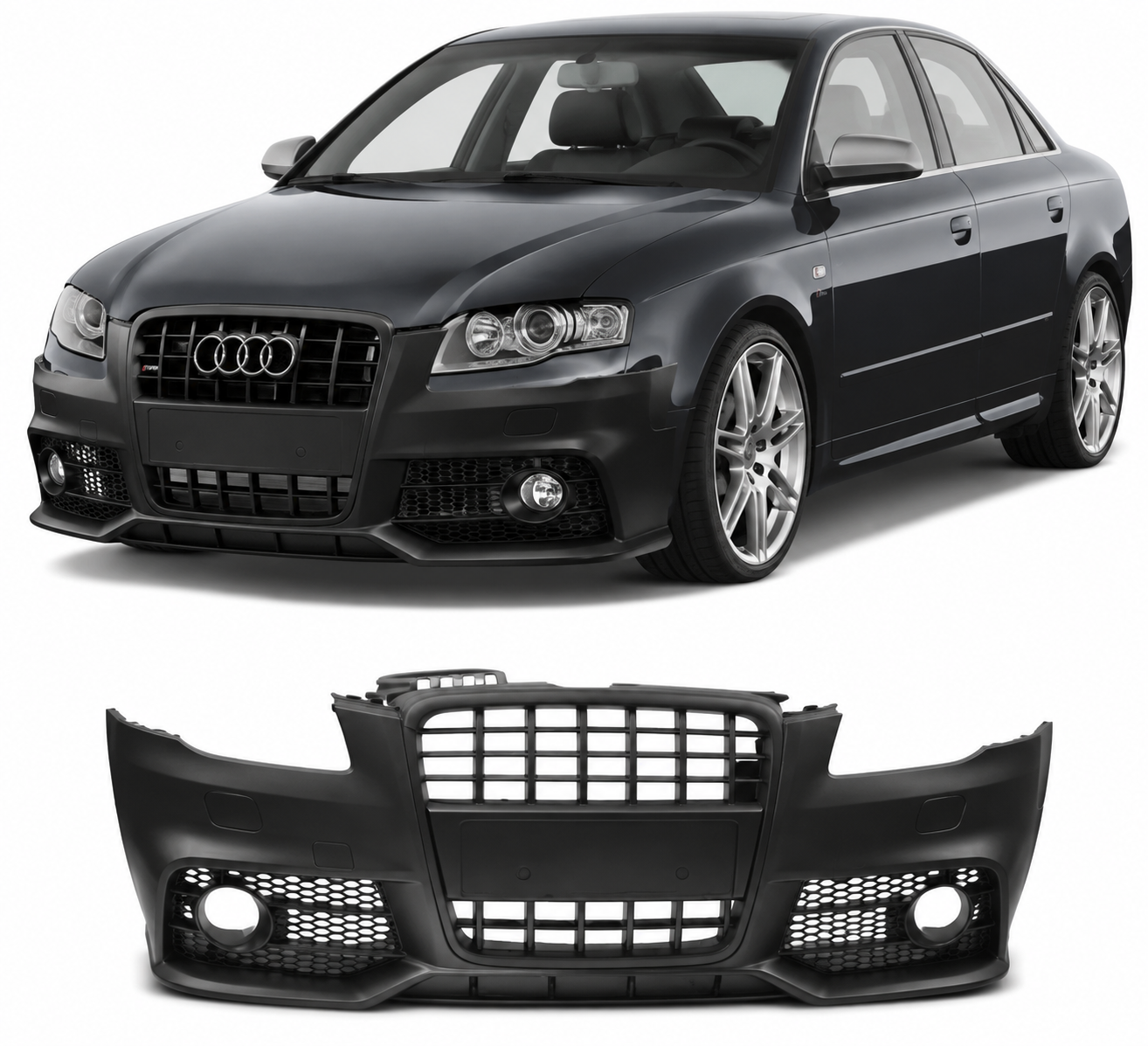 💕PARAURTI ANTERIORE AUDI A4 B7 04-08 LOOK S LINE NERO SRA💕