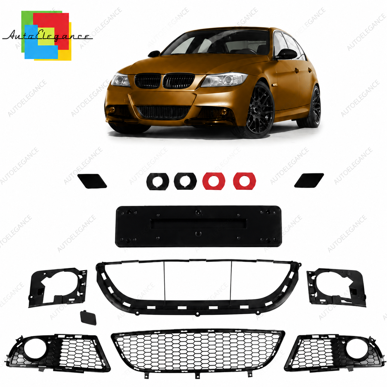 SPLITTER SUITABLE FOR VW GOLF 8 GTI GTD RLINE LOOK GLOSSY BLACK SPORTY DESIGN
