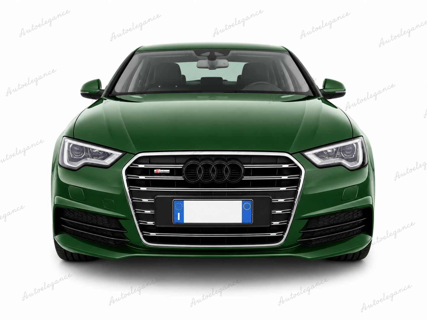 🔥ART.0597 GRIGLIA ADATTO PER AUDI A3 8V 12-6 LOOK S3 NERA PROFILI CROMATI🔥