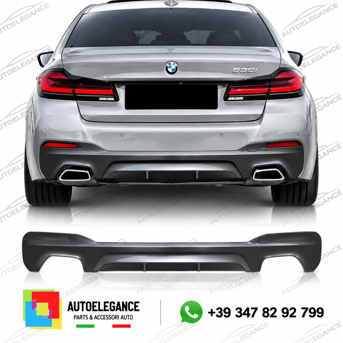 DIFFUSORE ADATTO PER BMW G30 LOOK M O---O