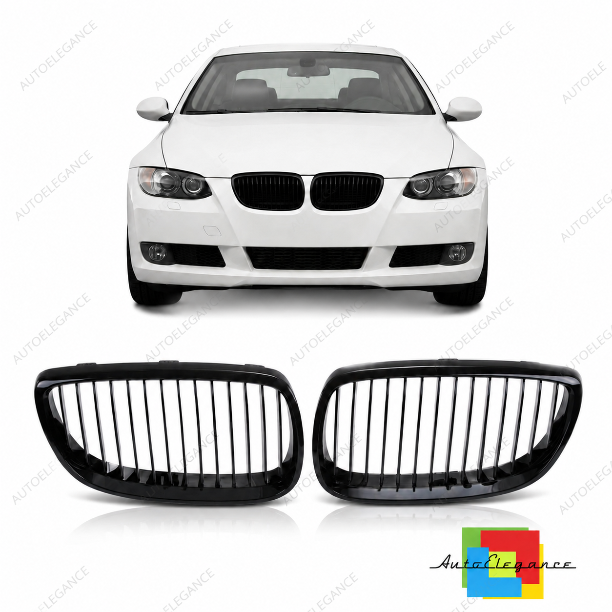 👉Griglia anteriore lucida nera adatta per BMW Serie 3 E92 E93 2005-2010👈