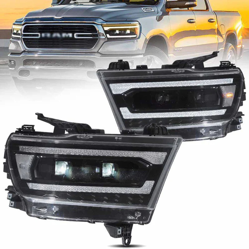 Full LED Headlights for Dodge RAM 1500 2019-2024