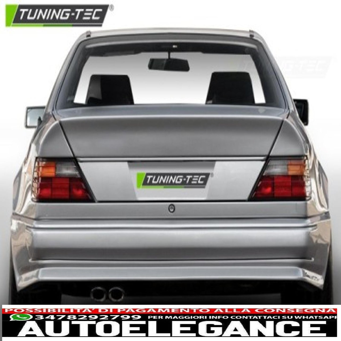 Paraurti posteriore stile sportivo per mercedes w124 2d/4d 85-93