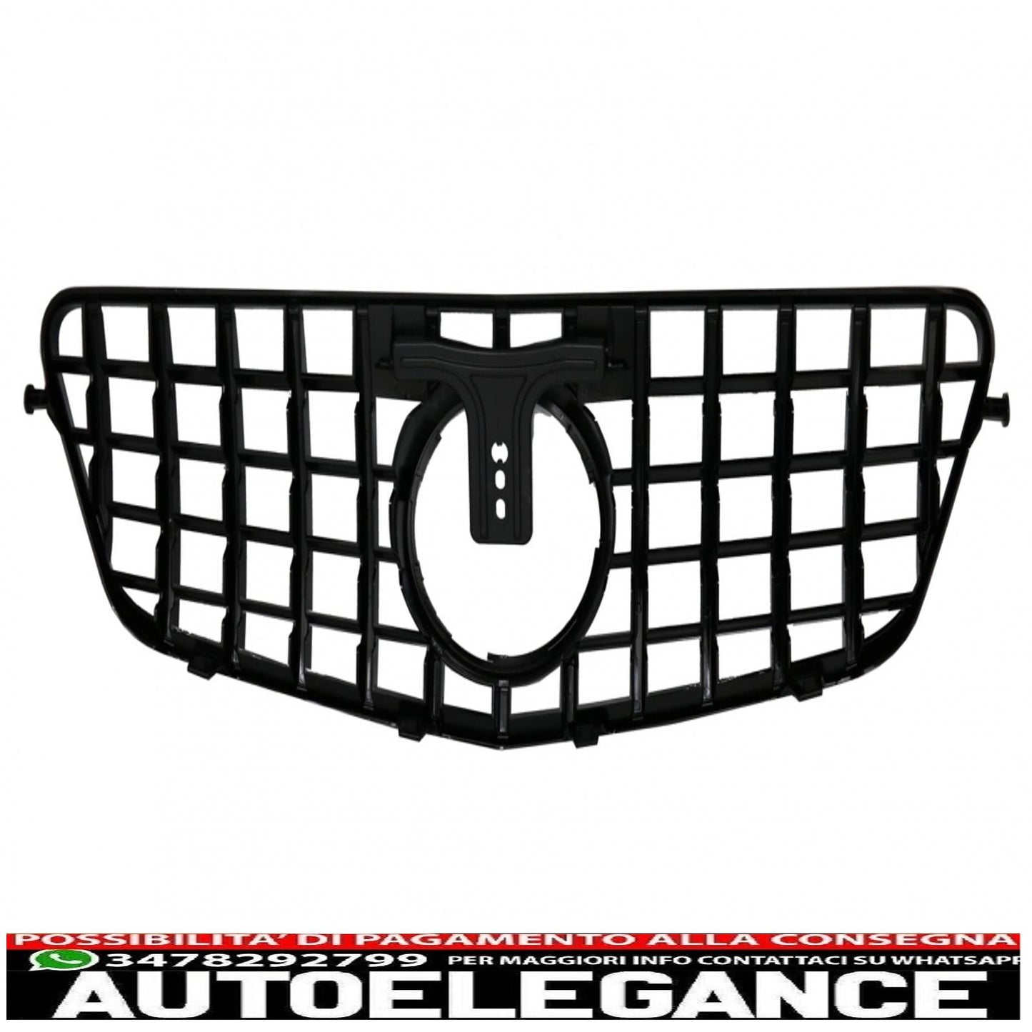 central grille suitable for mercedes e class w212 s212 (2009-2013) gt-r design panamericana black