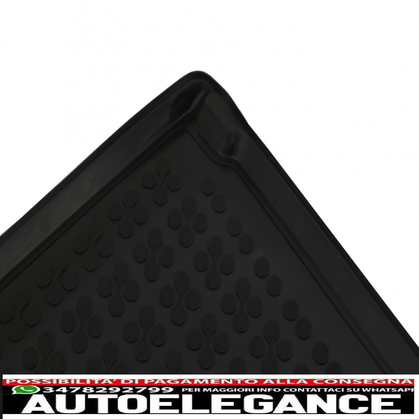 Tappetino in gomma per bagagliaio nero adatto per vw tiguan ii (2015-up)
