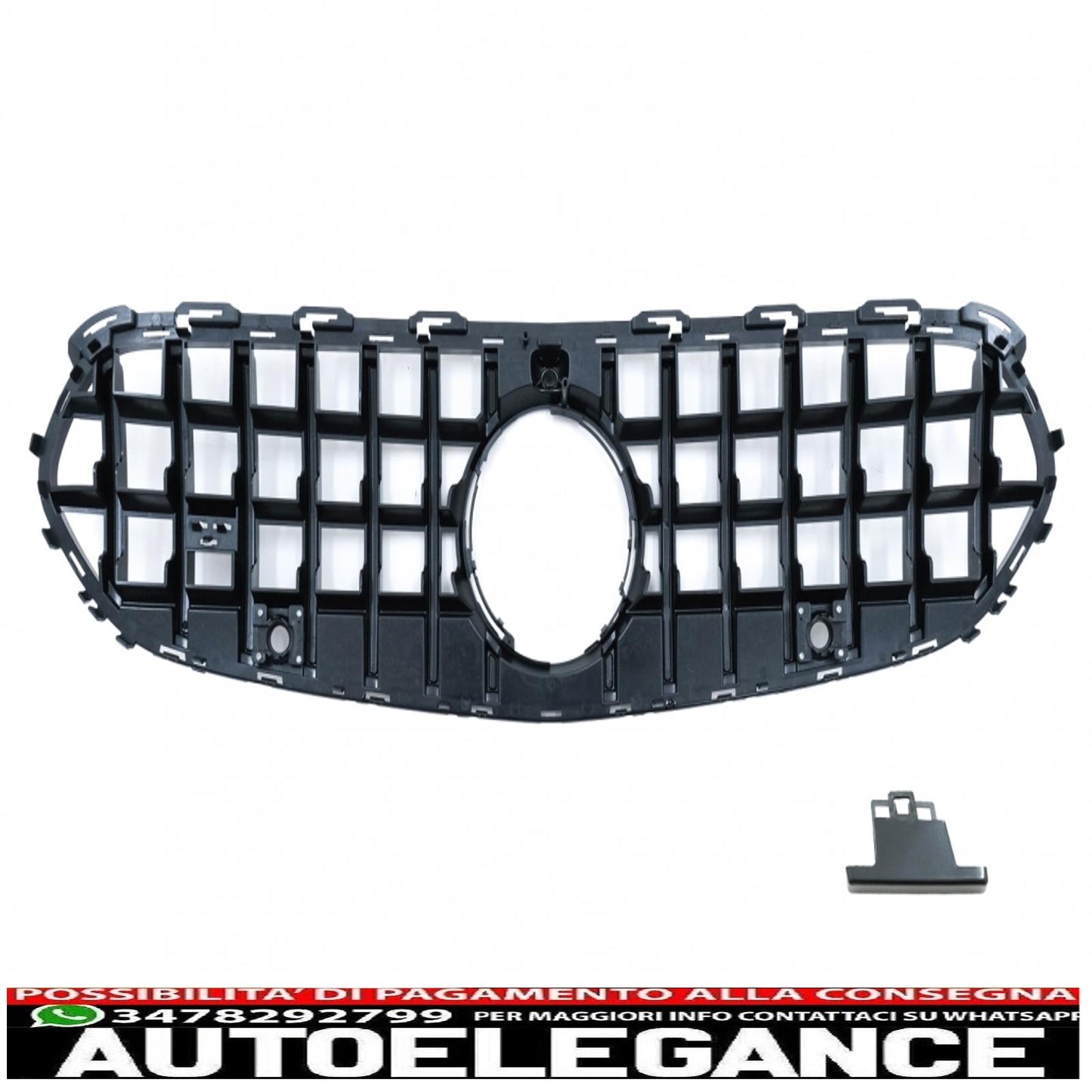 front grille suitable for mercedes c-class w206 sedan s206 t-modell (2021-up) gt-r design panamericana black