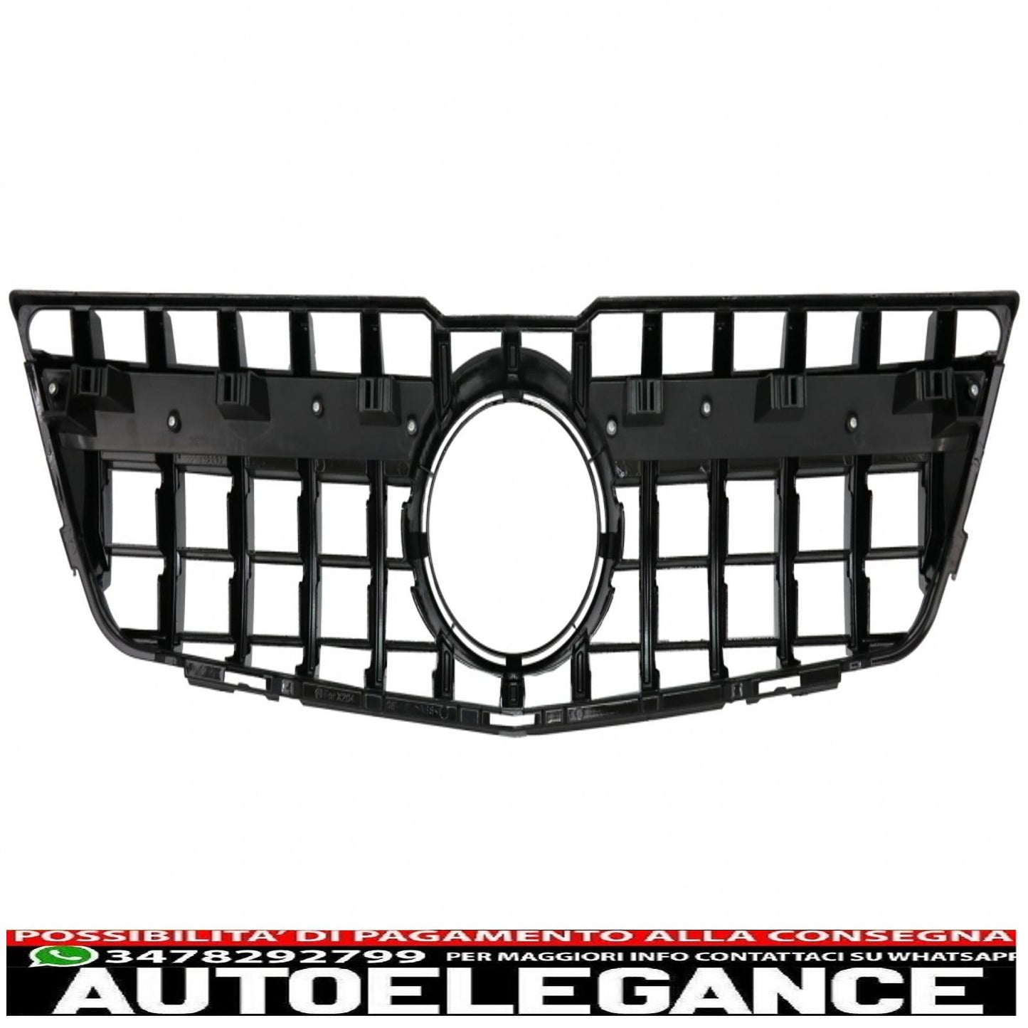 front grill suitable for mercedes glk class x204 pre restyling (2008-2012) gt-r design panamericana black chrome
