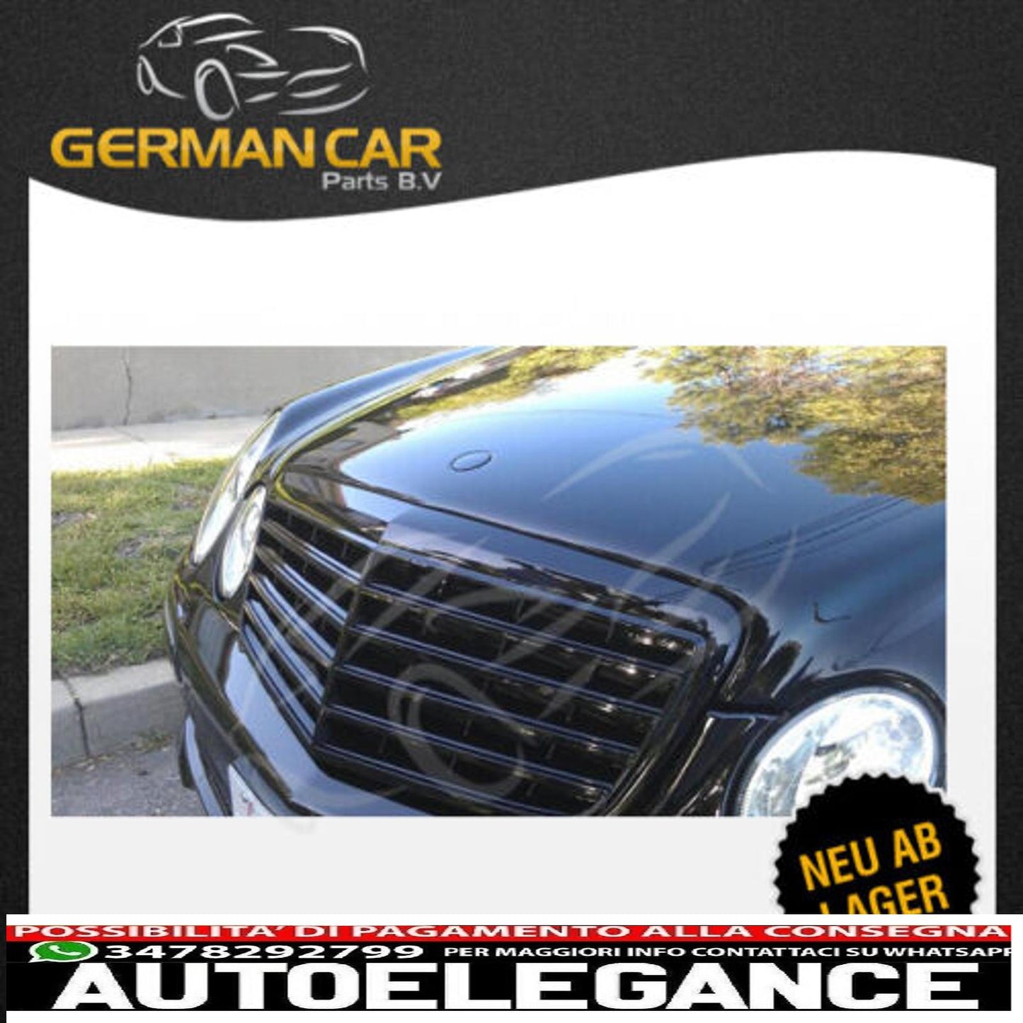 griglia sport griglia radiatore adatto per mercedes w211 s211 e 2006-2009 nero lucido-mostra il titolo originaletesto originalegrill sport kühlergrill passt für mercedes w211 s211 e 2006-2009 glanz schwarz