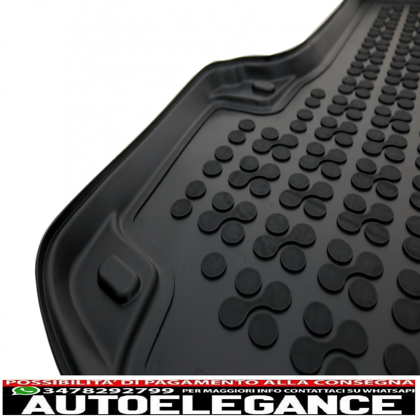 Black rubber boot mat suitable for skoda octavia ii 1z (2004-2013) sedan/liftback