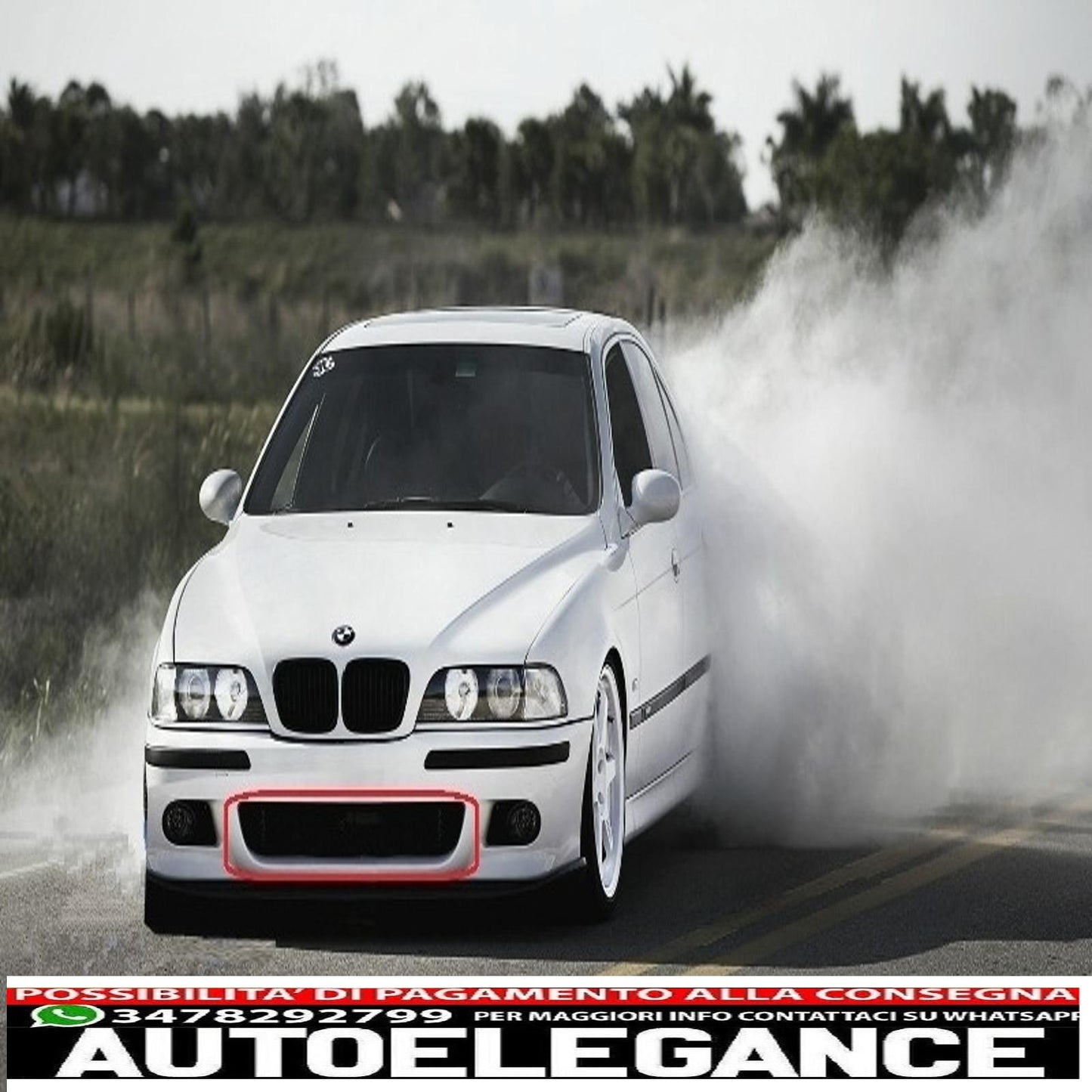 Front bumper lower center grille suitable for bmw 5 series e39 (1996-2003) m5 design