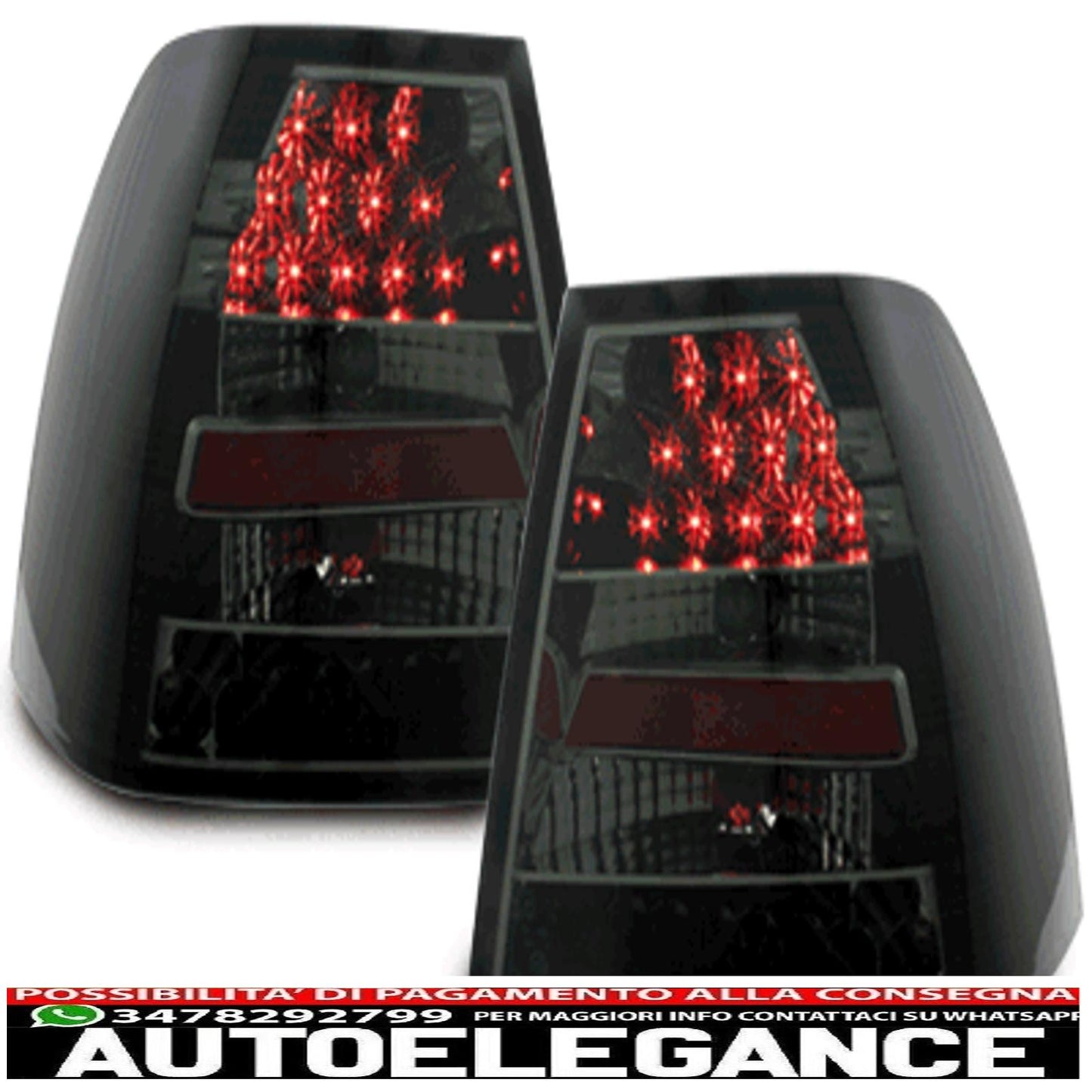 led rear lights suitable for vw bora 99-05 black/smoke