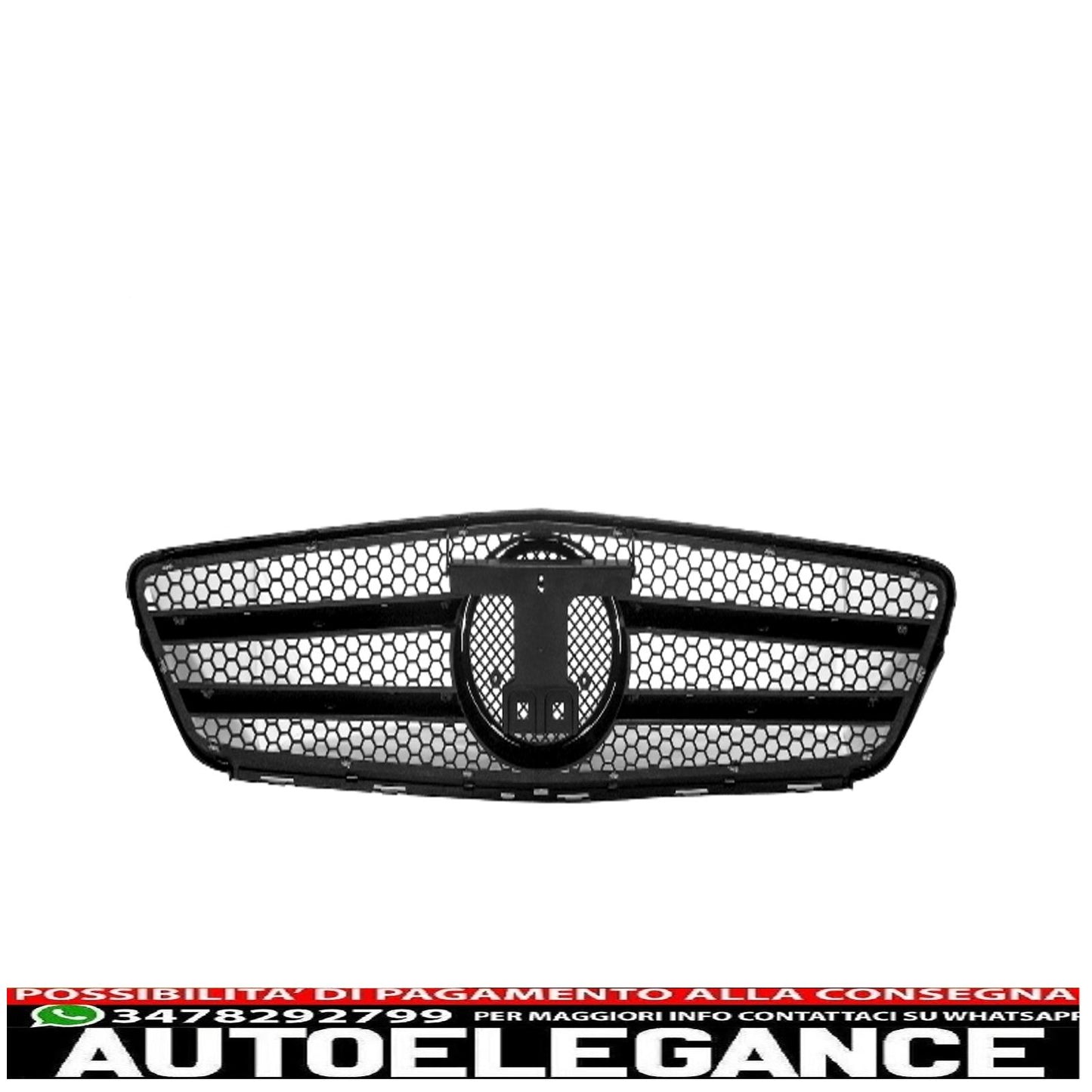 front grill suitable for mercedes benz w204 s204 limousine station wagon (2007-2011) sporty black glossy and chrome