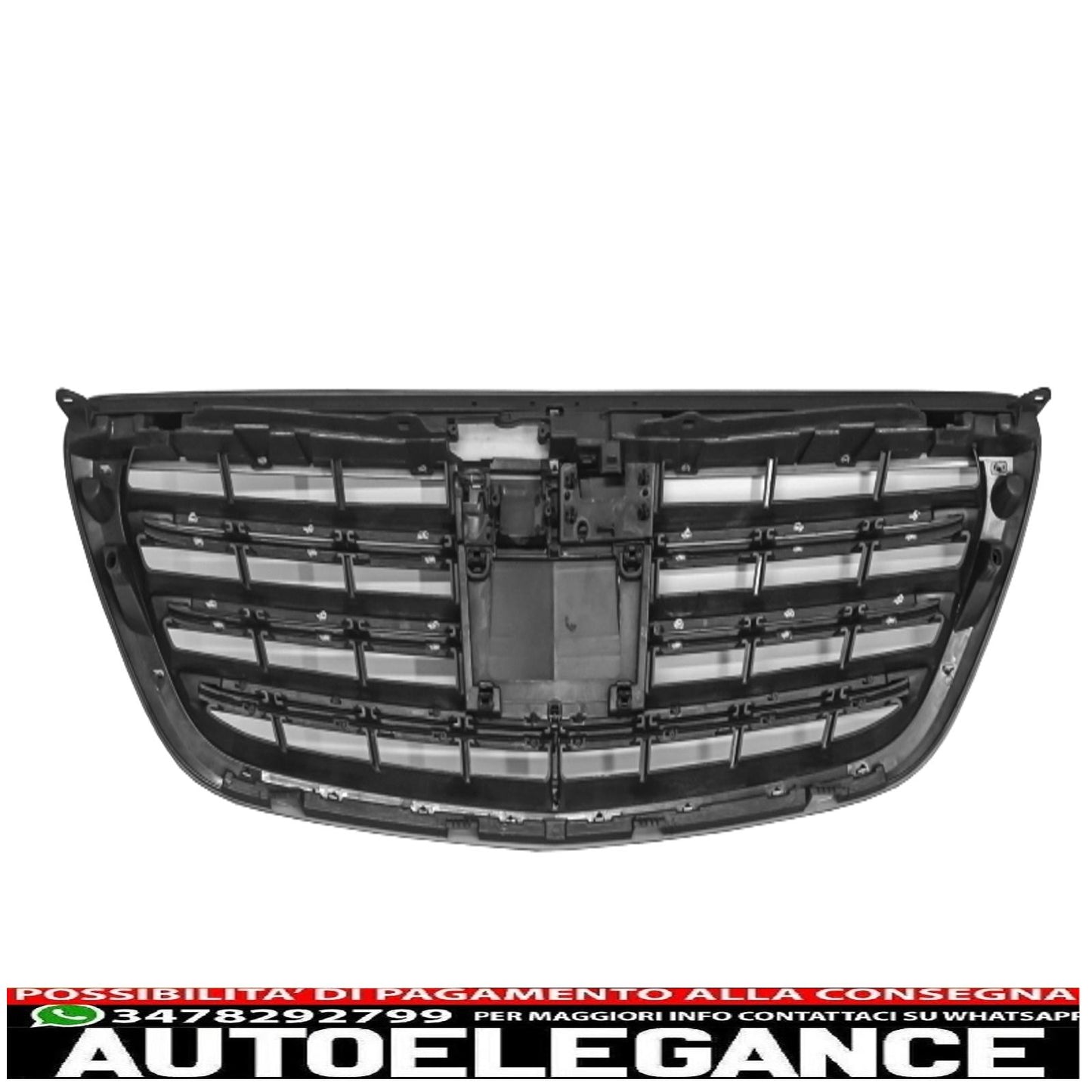 front grille suitable for mercedes s class w222 (2014-08.2020) s63 s65 matt black design