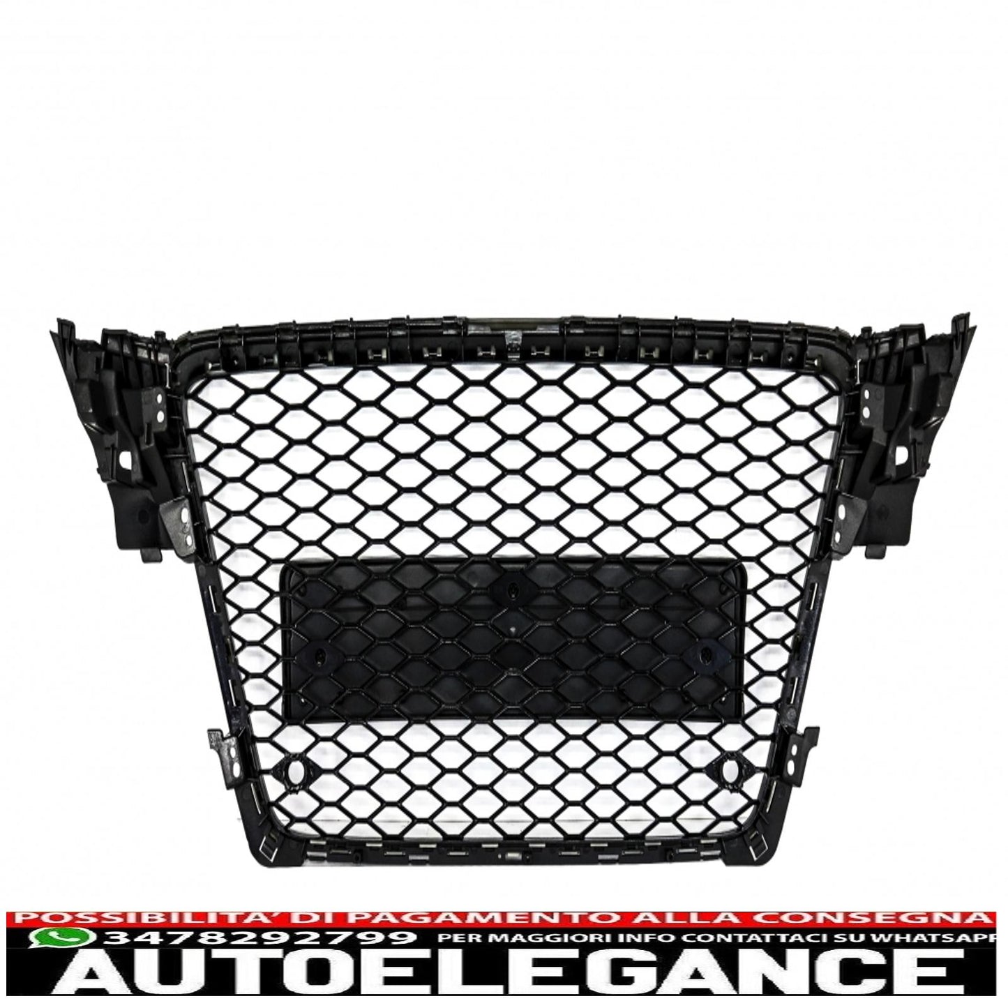front grill without badge suitable for audi a4 b8 (2008-2011) rs4 design piano black