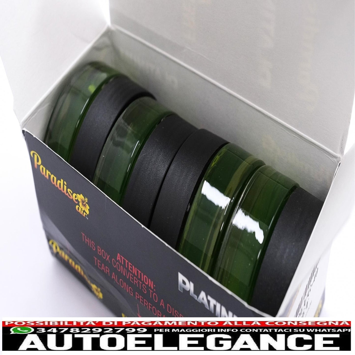 Paradise Fresh Air Ultimate Gel Air Freshener Platinum Series Eliminates Odors 4 Bamboo Jars