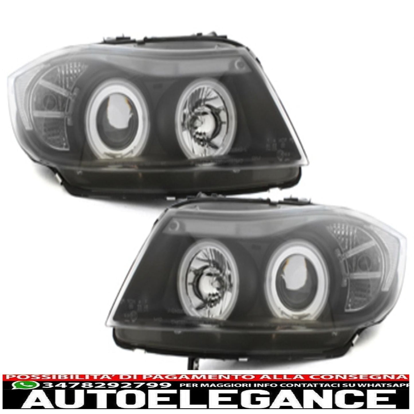 headlights suitable for bmw e90/e91 3er_2 ccfl halo rims_black
