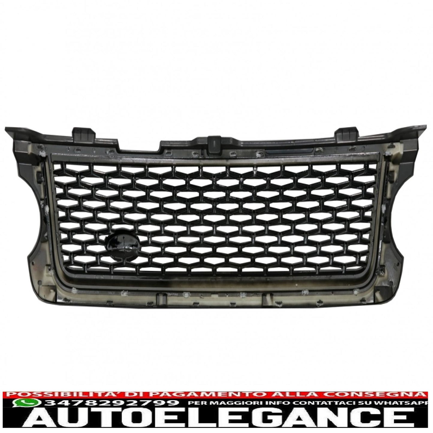 center grille suitable for land rover vogue iii l322 (2010-2012) all black autobiography supercharged edition