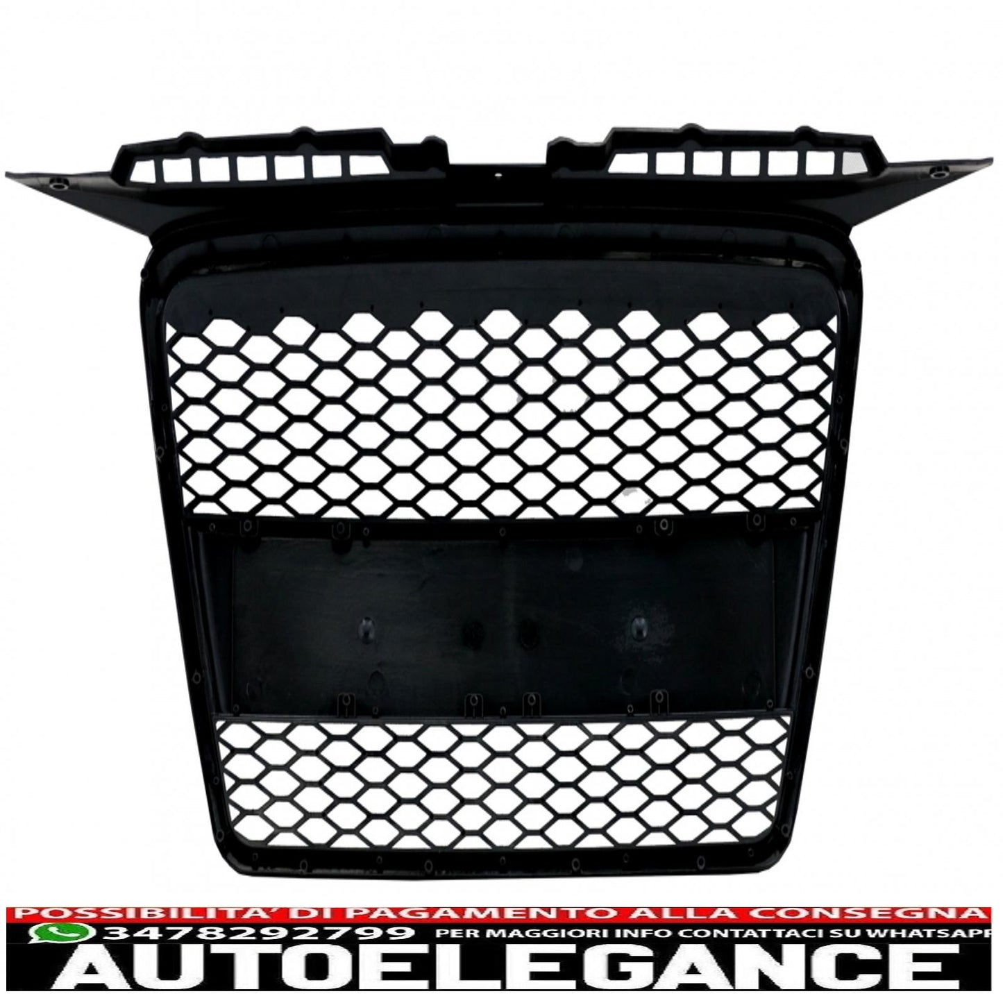 front grille without badge suitable for audi a3 8p (2004-2007) hatchback sportback rs design matt black