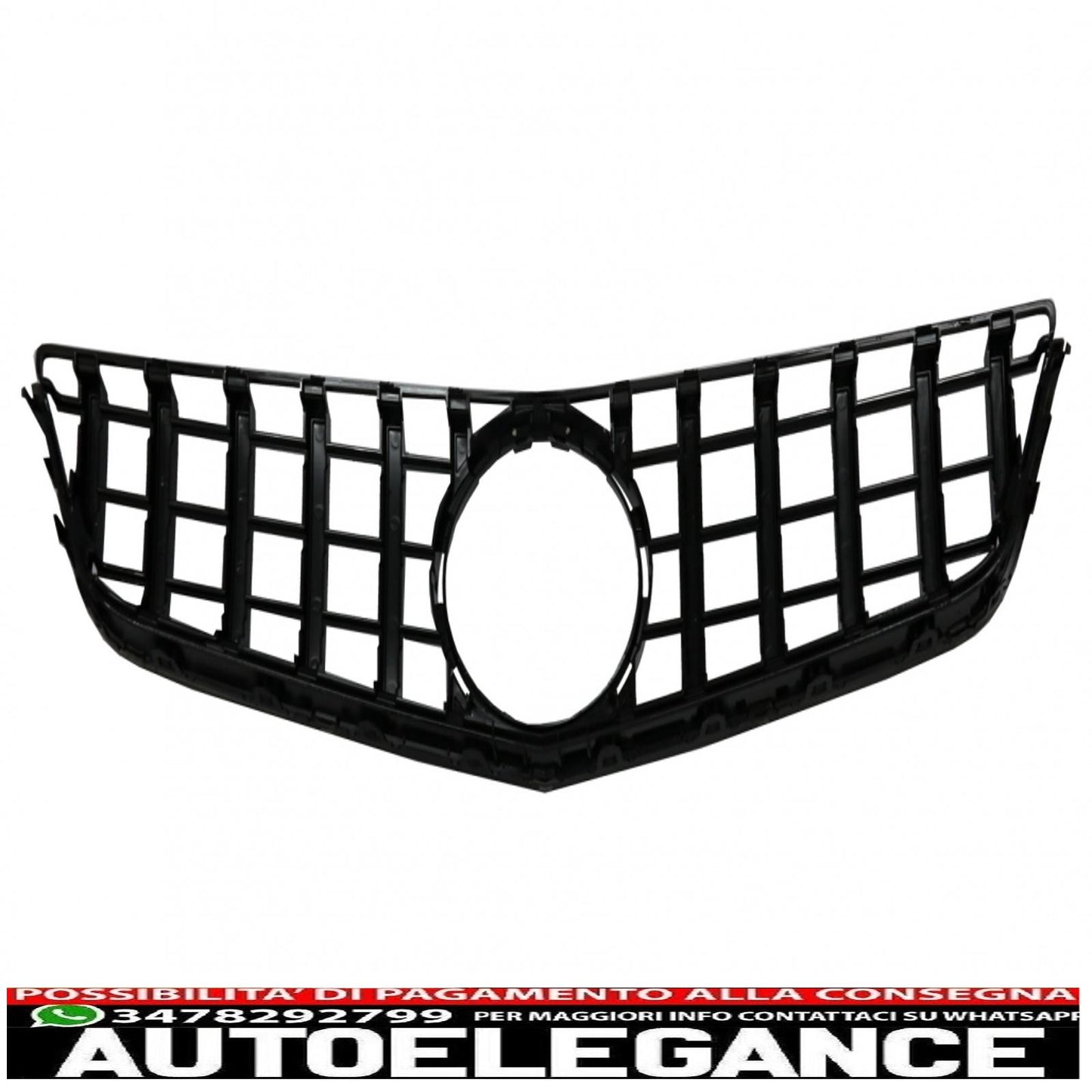 front grill suitable for mercedes e class c207 w207 a207 pre restyling (2009-2012) coupe cabrio gtr look black