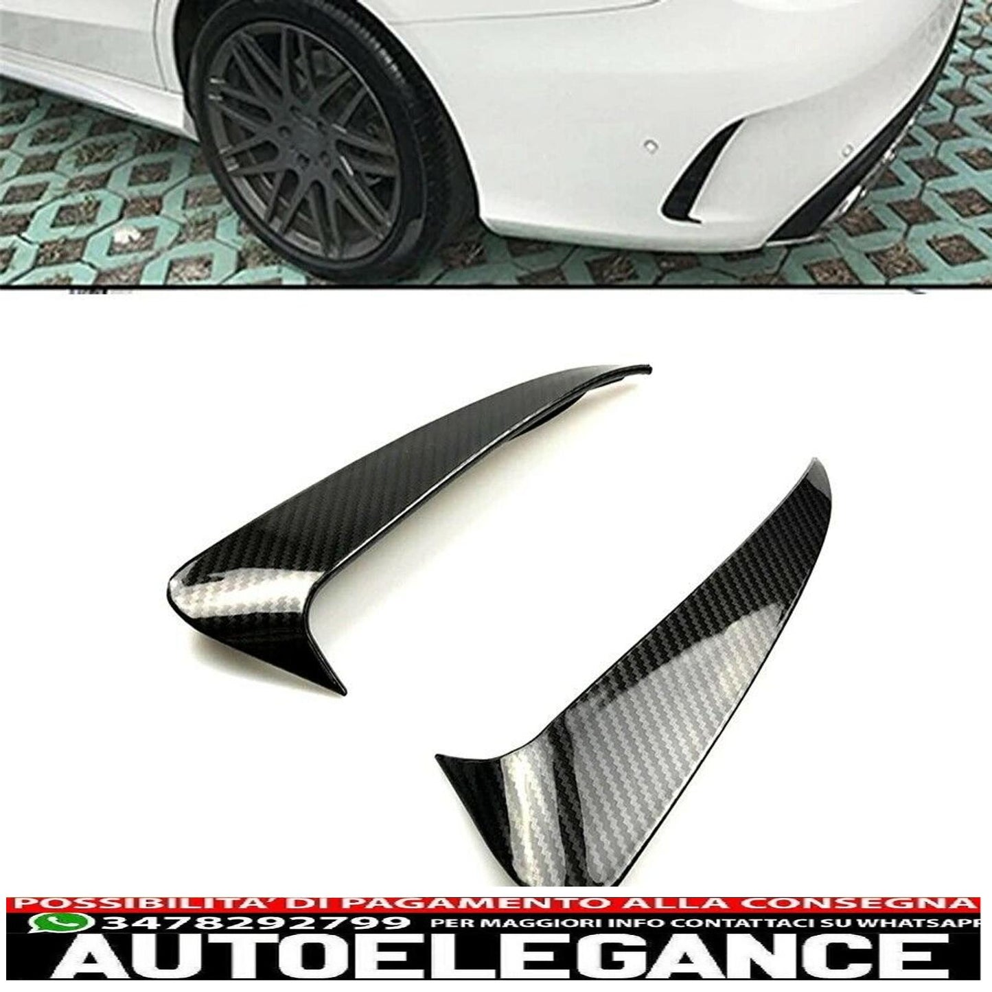 amg ottica flics aero flaps carbonio adatto per mercedes w205 classe c-mostra il titolo originaletesto originaleamg optik flics aero flaps carbon passt für mercedes w205 c-klasse AUTOELEGANCERICAMBI