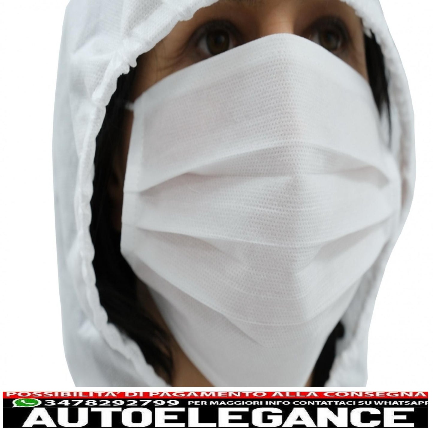 confezione da 50 mascherine con pieghe 100% polipropilene 2 strati unisex AUTOELEGANCERICAMBI
