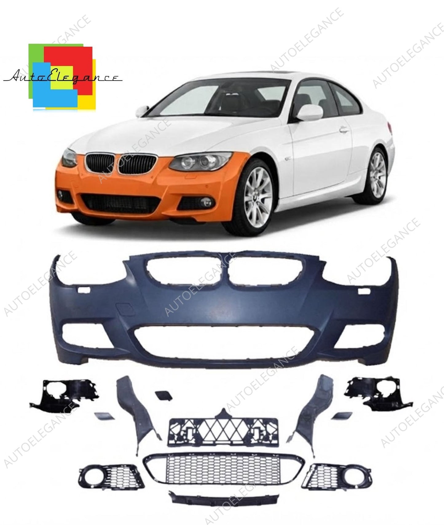 👉Paraurti anteriore adatto per BMW Serie 3 E92 E93 Coupé/Convertible 10-13👈