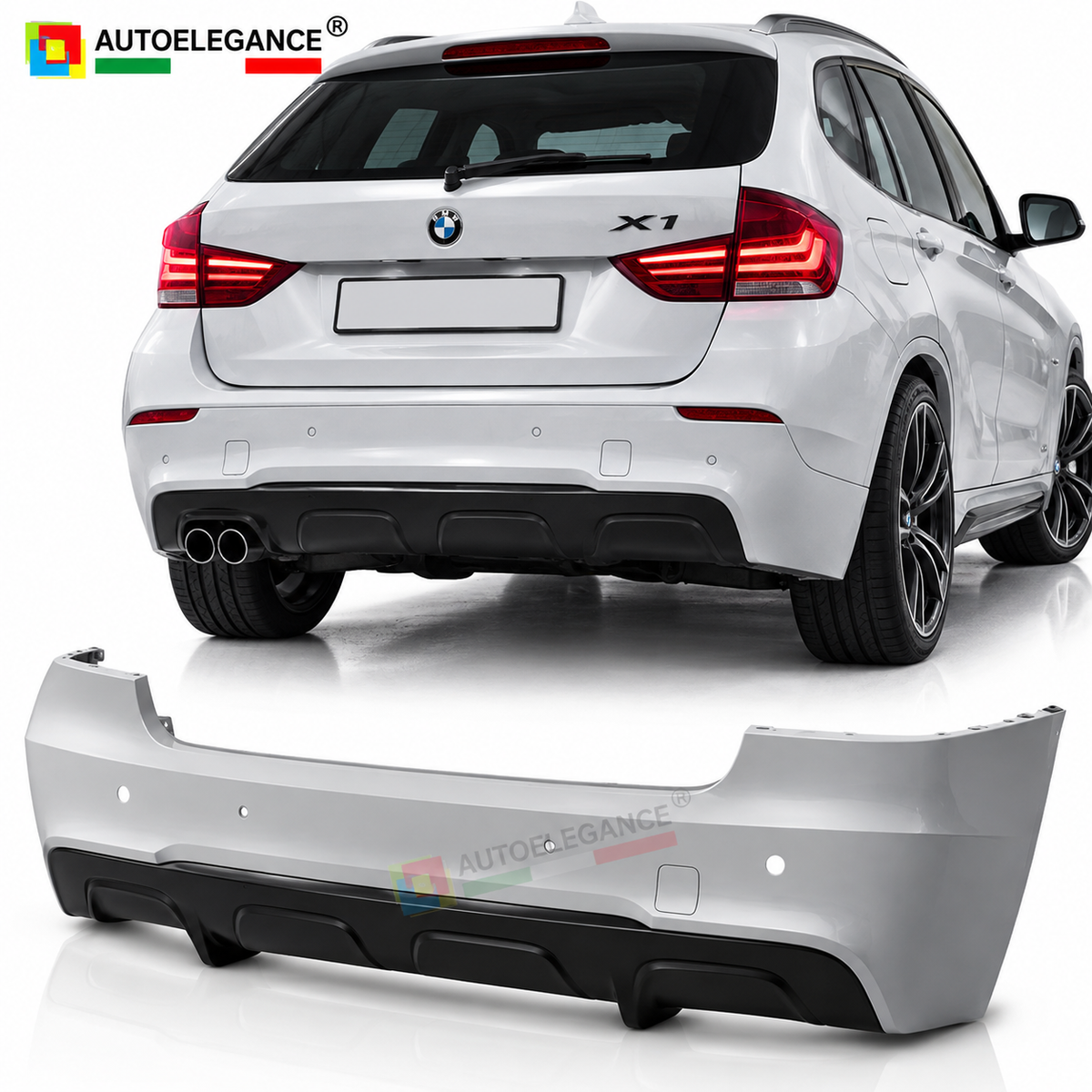 PARAURTI POSTERIORE STILE SPORT ADATTO PER BMW X1 E84 09-13 DIESEL LOOK M