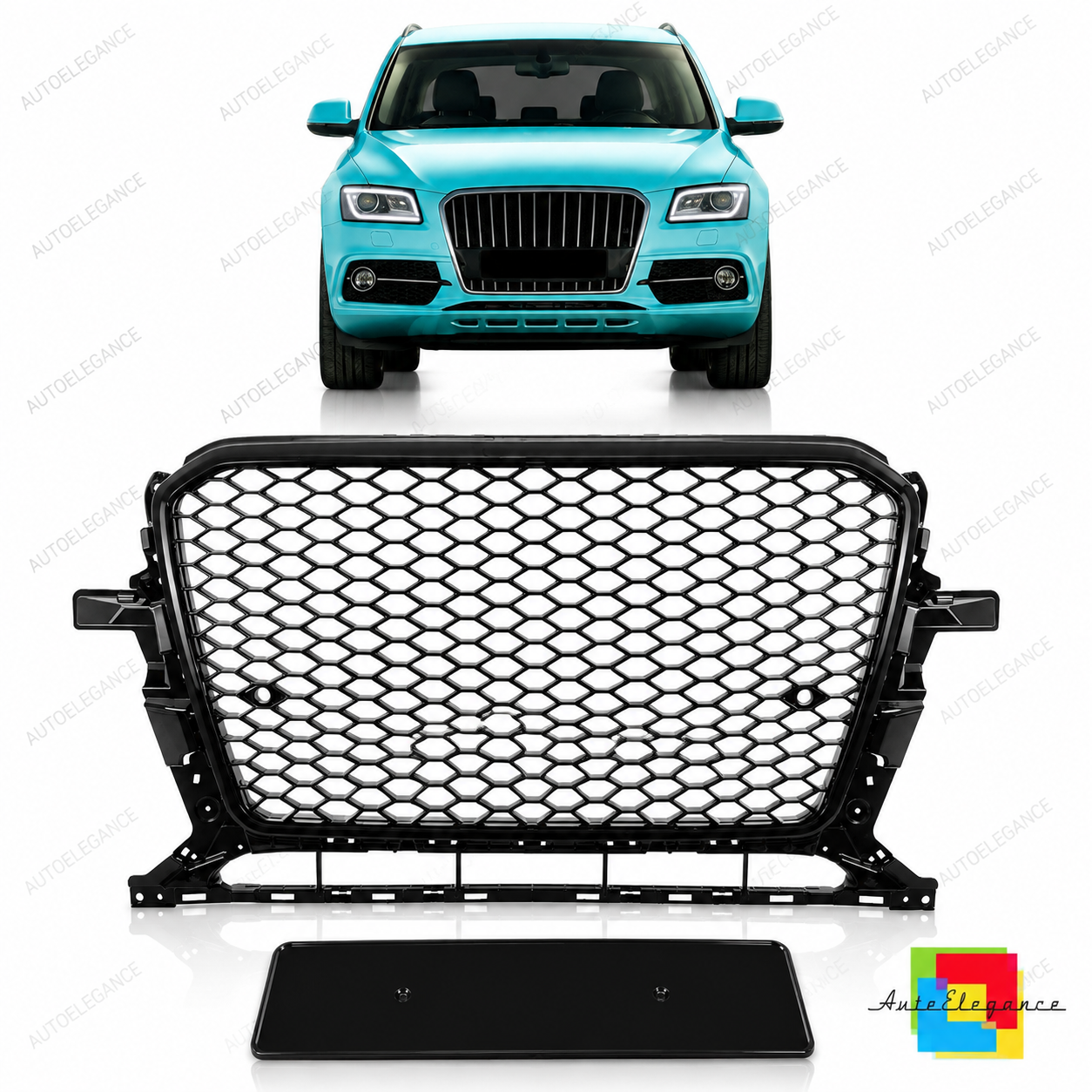 👉Griglia anteriore nera lucida adatta per Audi Q5 8R Facelift 2012-2017👈