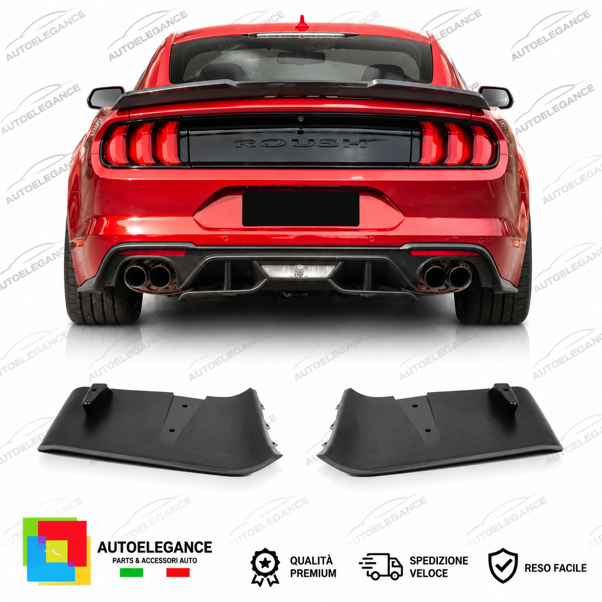 SPLITTER DIFFUSORE ADATTO PER FORD MUSTANG 18-23 LOOK GT