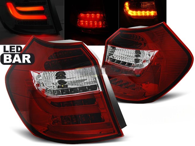 🤩FARI POSTERIORI A BARRA LED ROSSE E BIANCO ADATTO PER BMW 1 E87/E81/82/88🤩