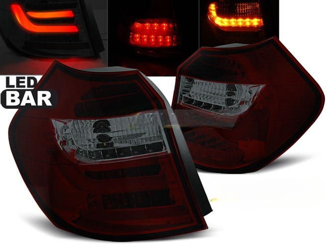 🤩FARI POSTERIORI A BARRA LED ROSSE FUMO NERO ADATTO PER BMW 1 E87/E81/82/88🤩