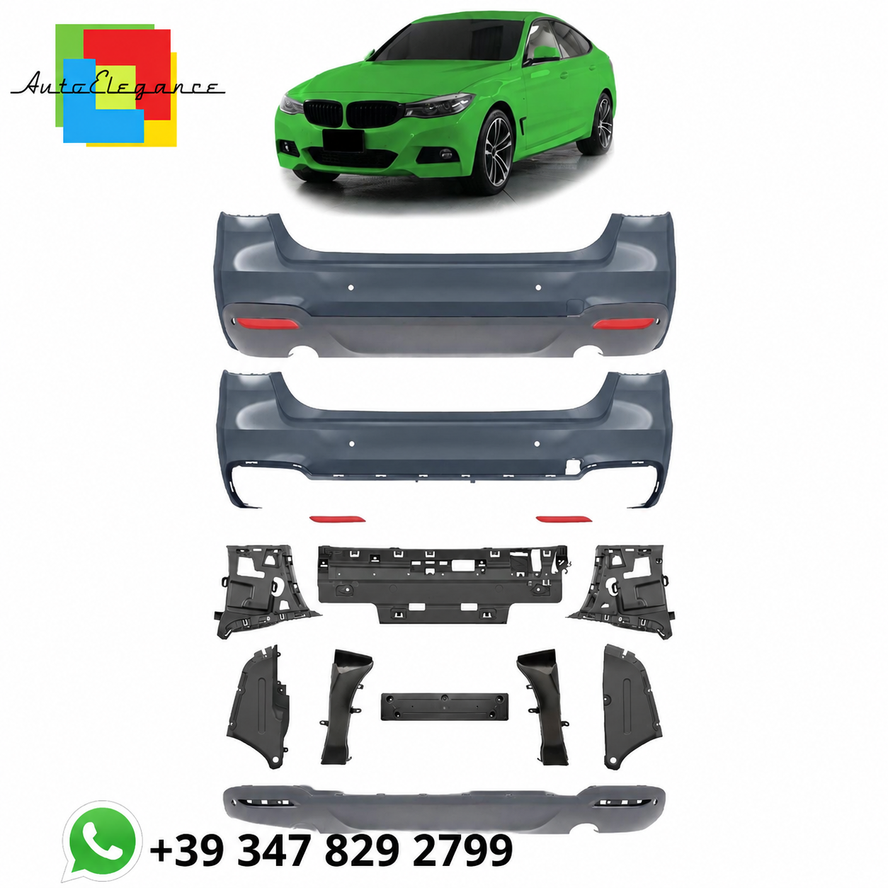 SPLITTER SUITABLE FOR VW GOLF 8 GTI GTD RLINE LOOK GLOSSY BLACK SPORTY DESIGN