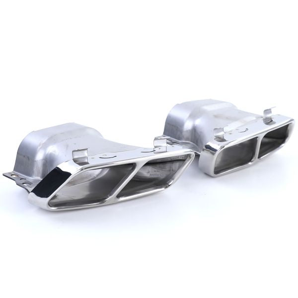 Diffusore sportivo nero lucido con terminali di scarico cromati per Mercedes CLA