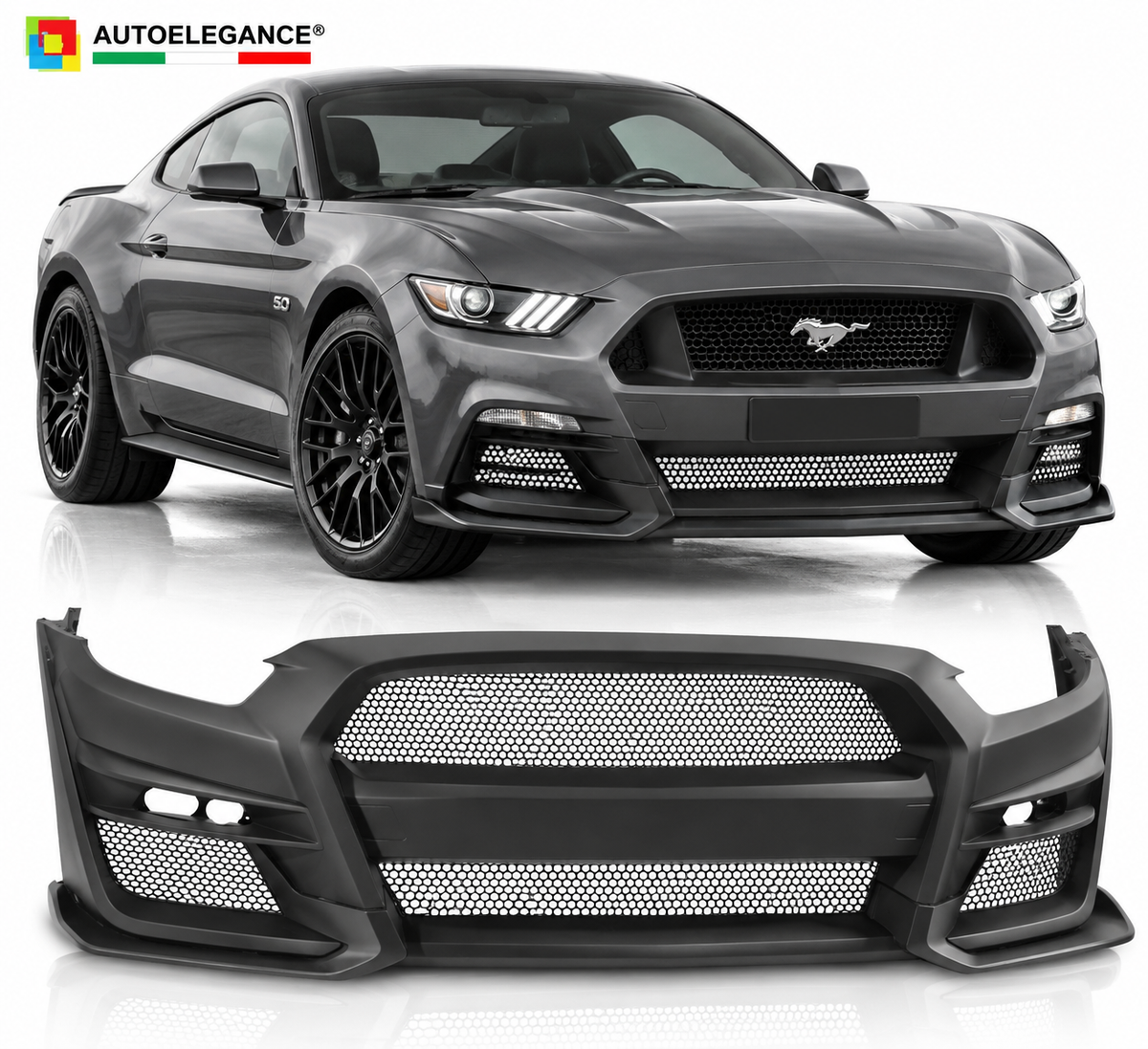 PARAURTI ANTERIORE STILE SPORT ADATTO PER FORD MUSTANG 14-17