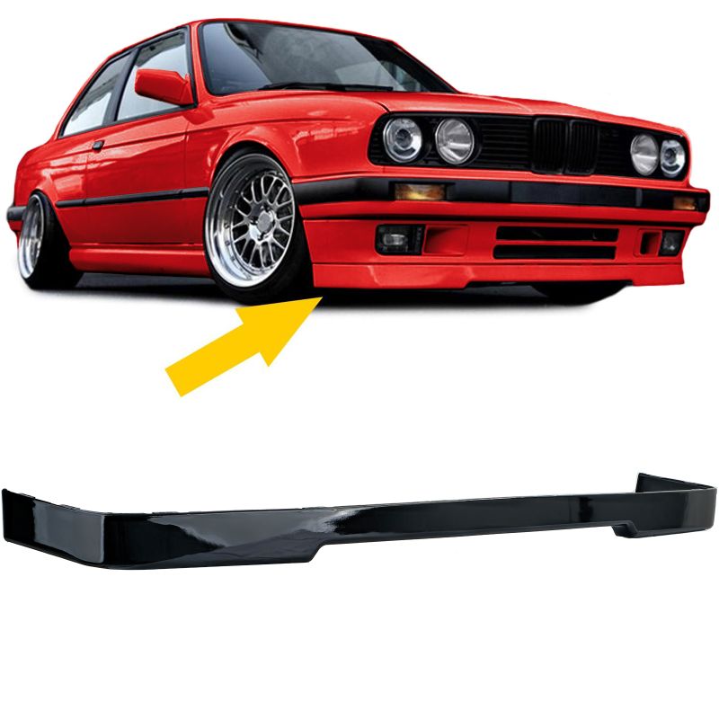💫Spliter Anteriore Labbro Sottotop GLANZ Paraurti per BMW Serie 3 E30💫