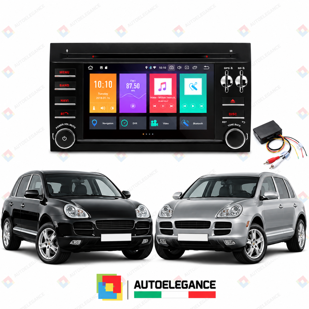 RADIO GPS ANDROID 11 ADATTO PER PORSCHE CAYENNE 03-07 7" USB GPS TATTILE HD