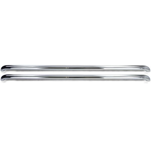 Pedane Tubi Laterali Acciaio Inox Lucido Per VW T5 T6 T6.1 Passo Lungo