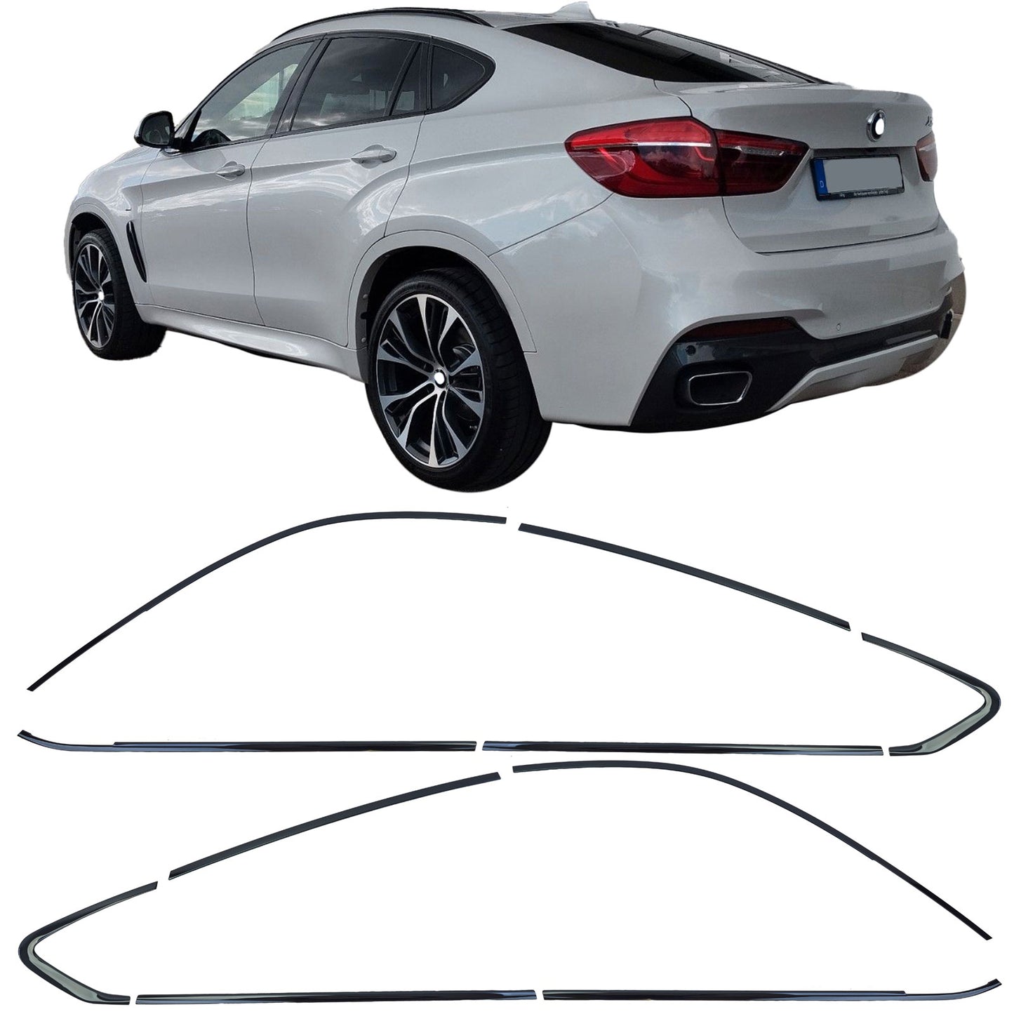 Copri fienstrini nero set di finiture BMW X6 F16 14-19