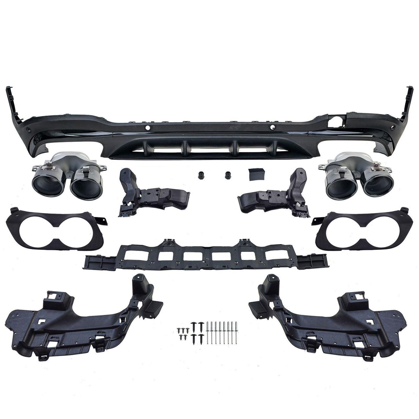 ART.4555 Diffusore + Terminali di Scarico Mercedes GLC X253 19-22 Facelift