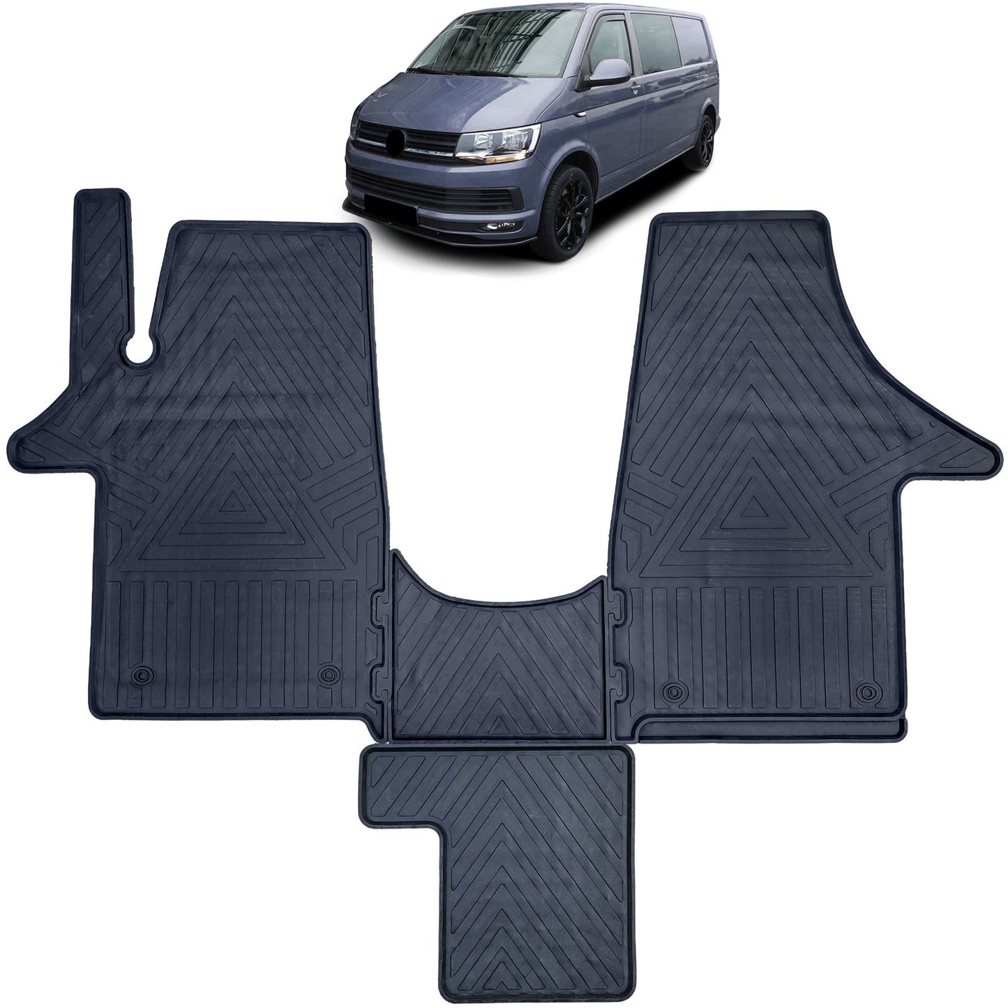 💫ART.3807 Set di 4 Tappetini Premium per VW T5 T6 Bus Transporter 2003-2019💫