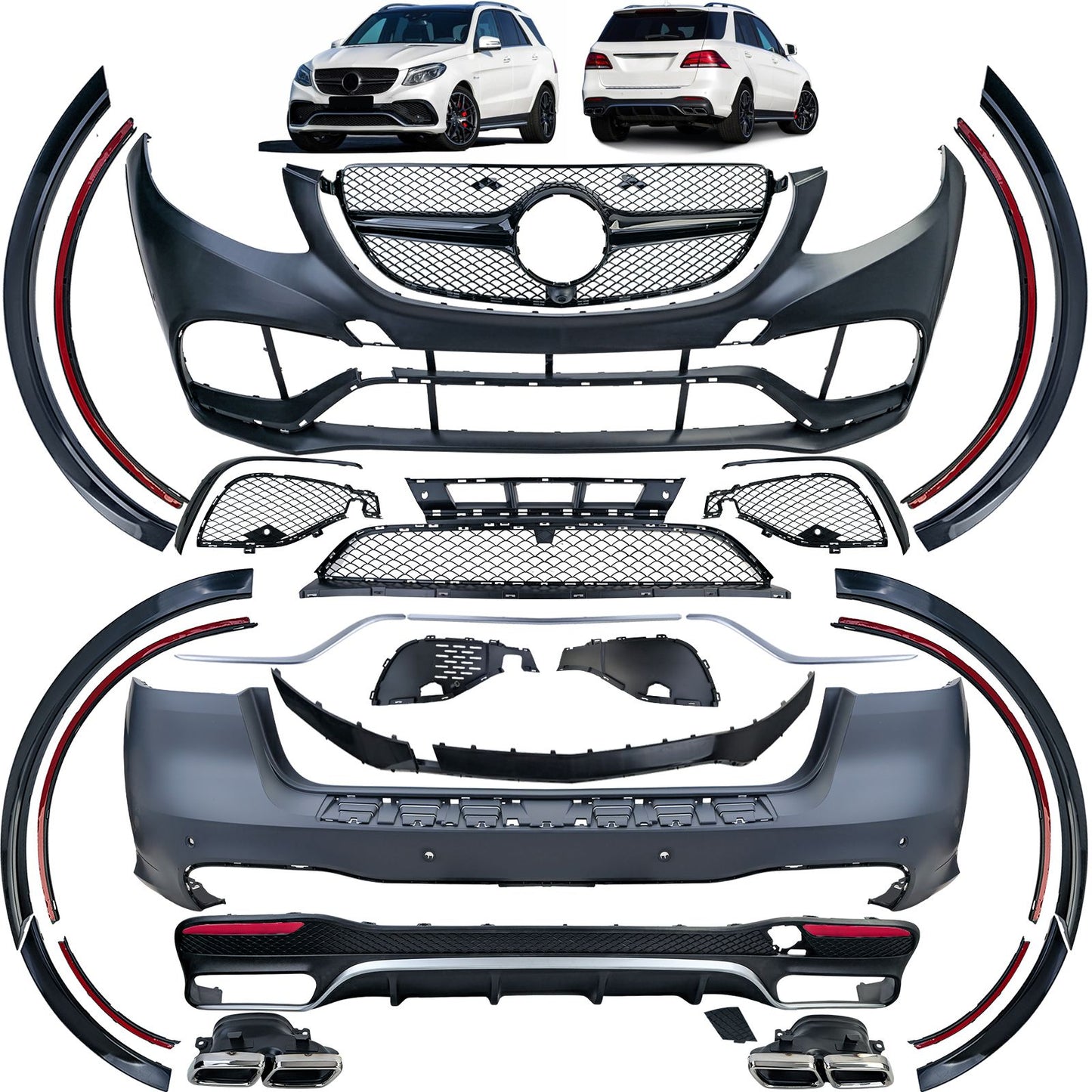 💫ART.8771 Bodykit adatto per Mercedes GLE W166 (2015-2019)💫