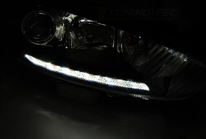 FARI ANTERIORE LED PER FORD FIESTA MK7 13-16 Facelift nero