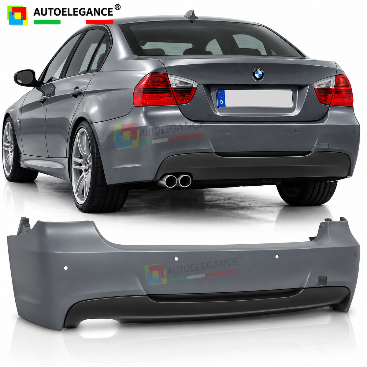 PARAURTI POSTERIORE STILE SPORT ADATTO PER BMW E90 LOOK M