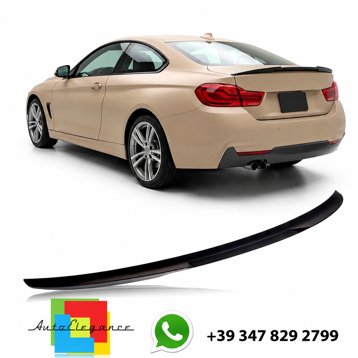 👉Spoiler posteriore bagagliaio Nero Opaco per BMW Serie 4 F32 Coupé 13-20👈