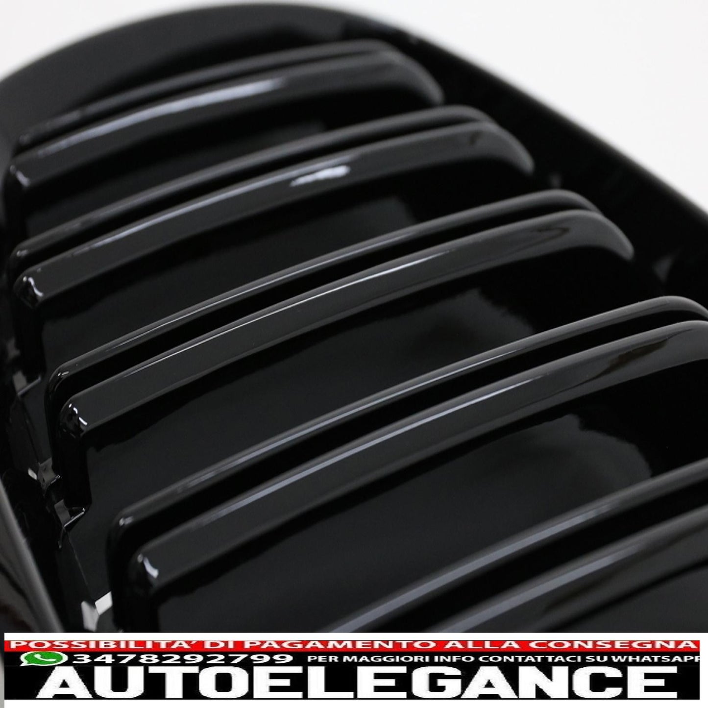 Griglie anteriori adatte per bmw x5 e70 x6 e71 (2007-2014) doppia striscia m design nero pianoforte