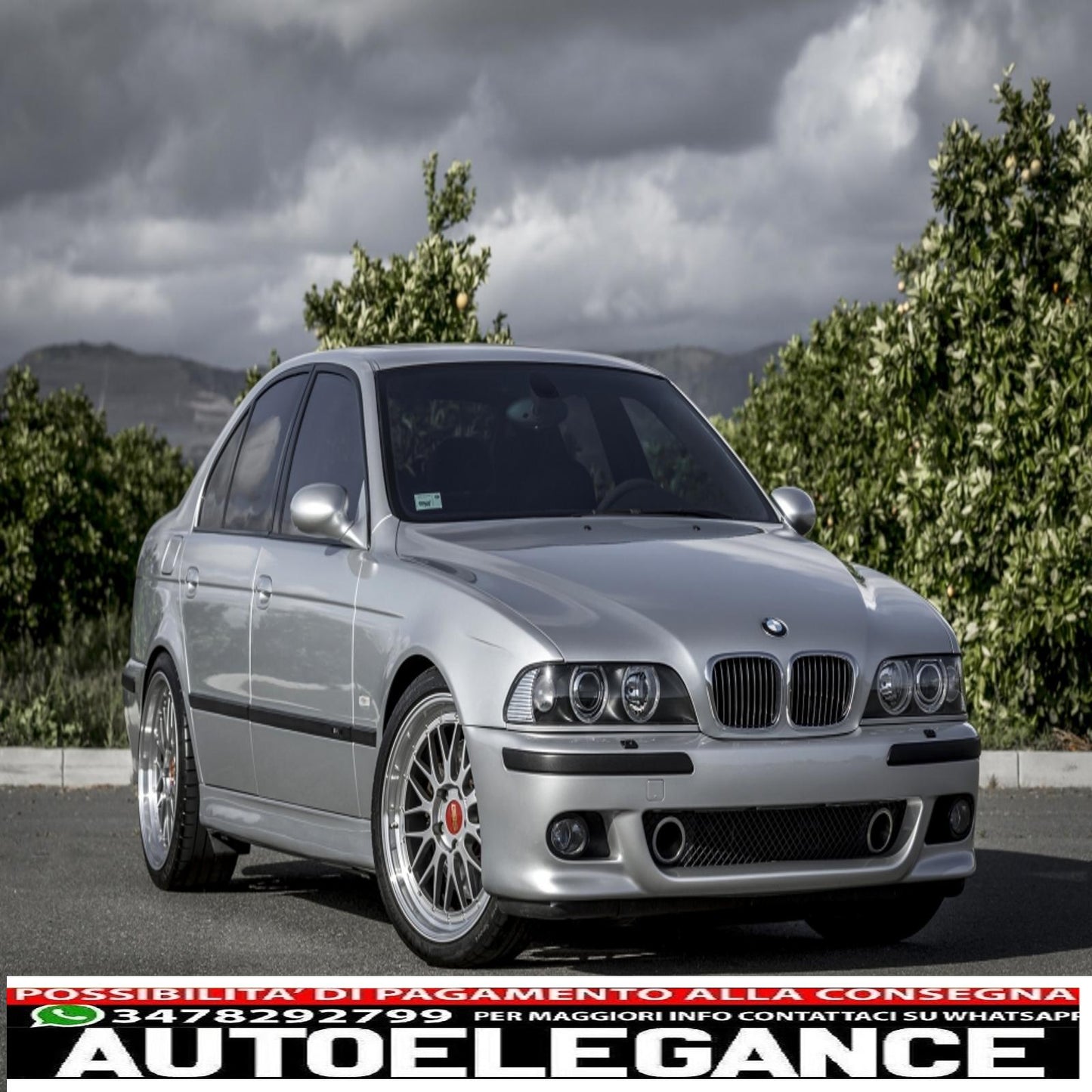 Front bumper spoiler suitable for bmw e39 5 series (1995-2003) h design