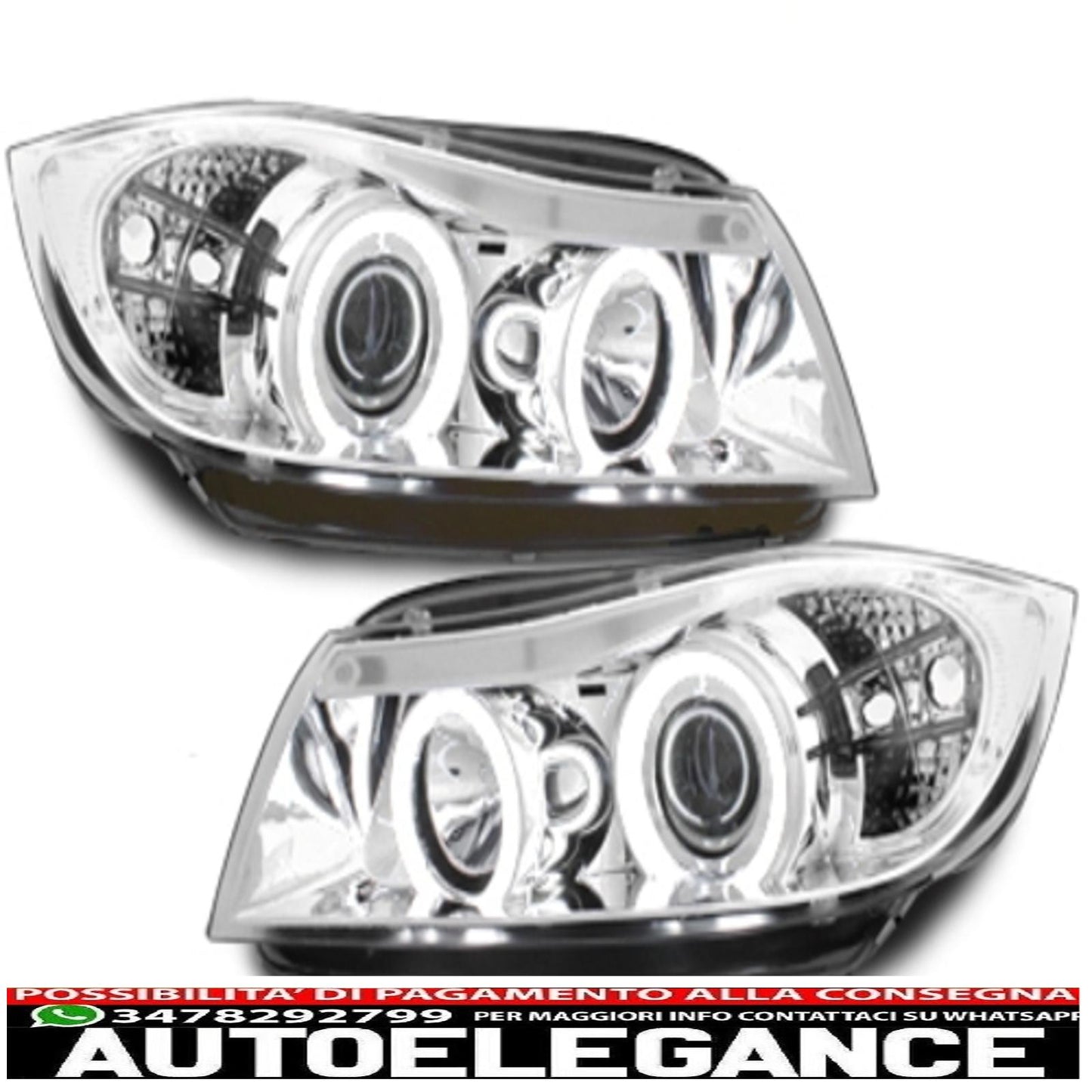 headlights suitable for bmw e90/e91 3er_2 ccfl halo chrome_rims
